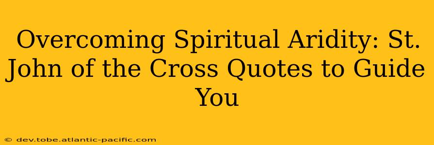 Overcoming Spiritual Aridity: St. John of the Cross Quotes to Guide You