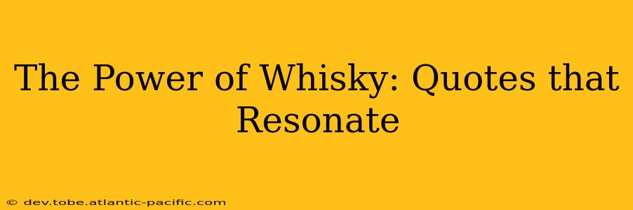 The Power of Whisky: Quotes that Resonate